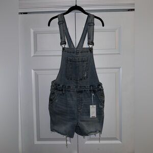 Judy Blue Jean Shorts Overalls Size Large